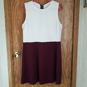 Sleeveless high-neck skater dress